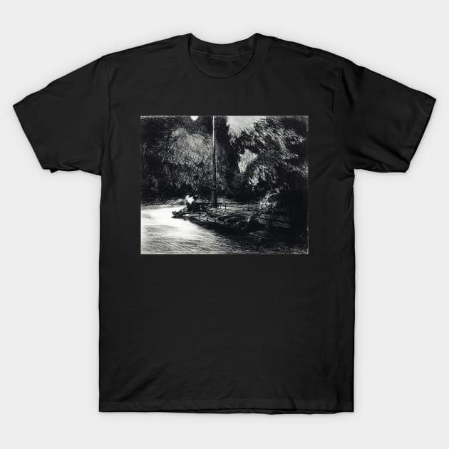 High Resolution Edward Hopper Night In The Park 1921 T-Shirt by tiokvadrat